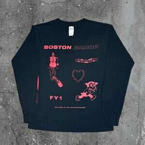 Boston manor welcome to the neighborhood long sleeve punk rock band shirt